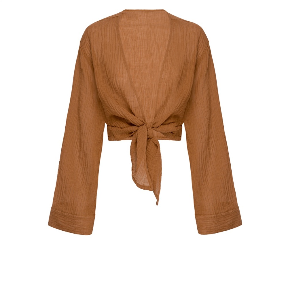 Monday Swimwear Tahiti Tie Top Long Sleeve Small